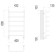 Terminus water heated towel rail "Standard" P6, 400x600 mm, lower connection, chromium