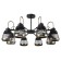 Entresol chandelier, 8x40W E14, black color