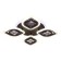 LED ceiling LED with Ambrella Light, Ice, FA281, 4XLED, 69 W, 5175LUM, 3000-6400K, Coffee color