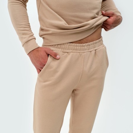 Men's tracksuit (hoodies, trousers) minku, beige color, size 52-7