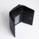 Women's wallet on the button, black color