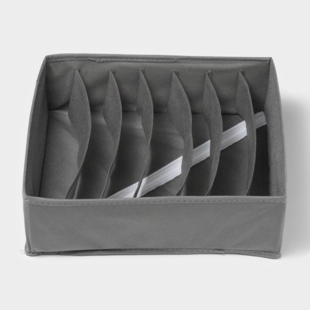 Organizer for storing linen "Smart", 7 cells, 32 × 32 × 10 cm, color gray color-2