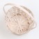 Wicker basket, d17 x 9 x 30 cm, white, bamboo