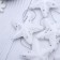 Jewelry decoration "Star - frosty shine" (set 6 pcs) 4.5 cm, white