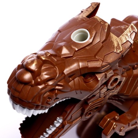 The dinosaur-robot radio-controlled “Rex”, the effect of smoke, light and sound, brown color-3