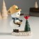 Polystone souvenir "Snowman with a cup on his head, feeds a bird at the Christmas tree" 9.5x6x11 cm