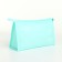 Cosmetic bag with zipper, turquoise color