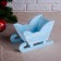Wooden Kashpo 20 × 12 × 13 cm "Sanka", we give a blue brush beautifully