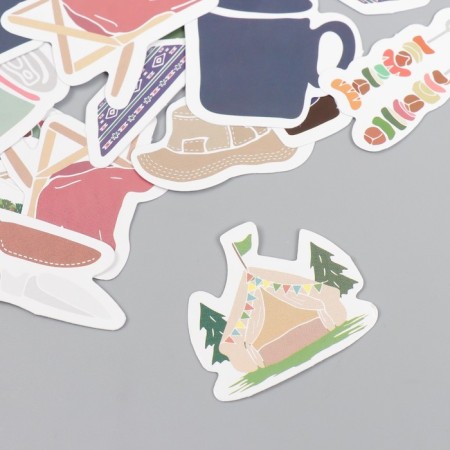 Stickers for creativity "camping set" set 46 pcs 4.4x4.4x1.1 cm-1