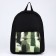 School textile “khaki”, with a pocket, 30x12x40cm, black color