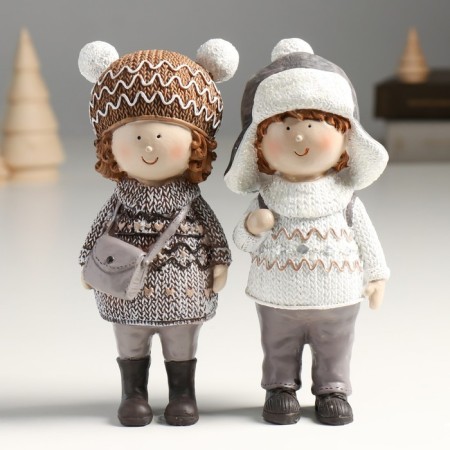 Polystone souvenir "Baby/Baby in a winter sweater and hat" MIX 8.5x8x19 cm