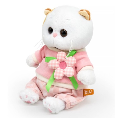 Soft toy "Lee Baby" in a sweatshirt with a flower, 20 cm LB-146-1
