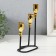 Summary Metal for 3 candles "Athena" black with gold 13x5.8x22.2 cm