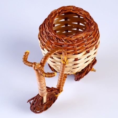 Wicker souvenirs (bicycle) 15x9 cm H 12 cm. (Cut bamboo)-2
