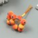 Decor for creativity "Berry Rowan" 1 bouquet = 10 berries orange-yellow 10x1.5 cm