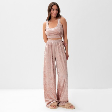 Home Women's Pants KAFTAN "velvet", 40-42, pink-6