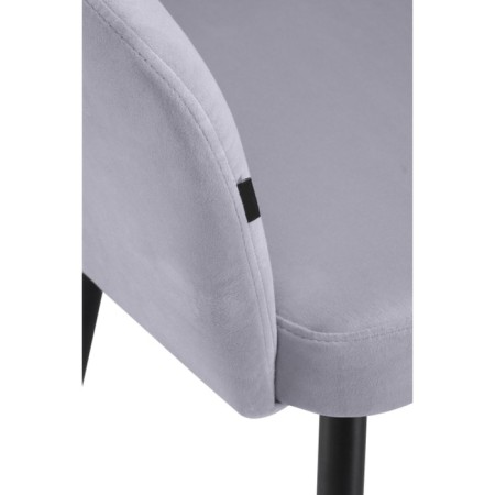 Montshau stool on a metal frame spinning, metal/velor, black/gray 60x53x83 cm-7