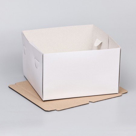Box for cake, white, 30 x 30 x 19 cm-3