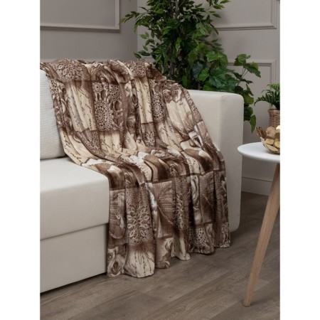 Texrepublic blanket, size 180x200 cm, beige color