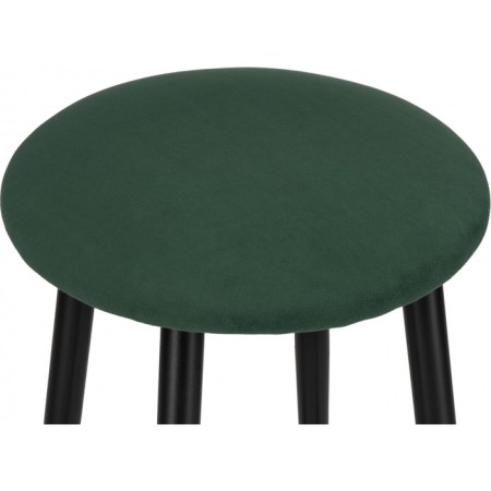 Haric gangtock stool spinning emerald, metal/velor, black/green 36x36x64 cm-3