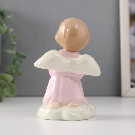 Souvenir Ceramics "Angel sits on a cloud" 6.8x6.8x11 cm-2