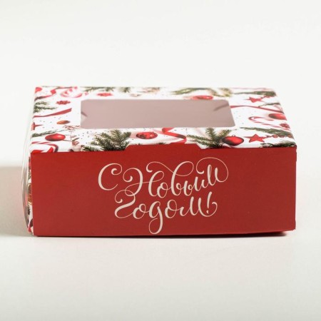 Folding box "Happy New Year", 10 x 8 x 3.5 cm, new year-2