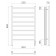 Terminus electricinated towel "Vatican" P8, 500x850 mm, chrome