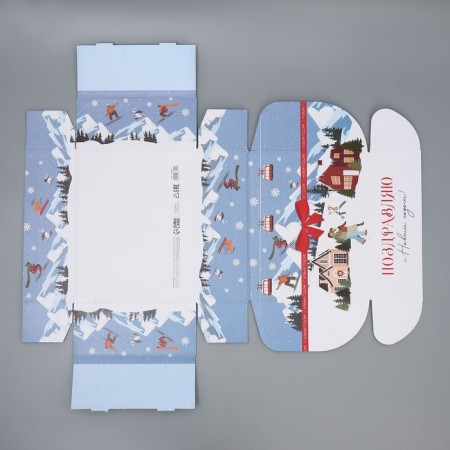 Folding box "Snow City", 27 x 21 x 9 cm, new year-6