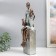 Polystone souvenir "Africa - mother and child" silver 11.5x12x41 cm