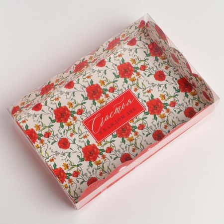 Bearbox, confectionery packaging with PVC lid, “Happiness in every bottom”, 20 x 30 x 8 cm-1