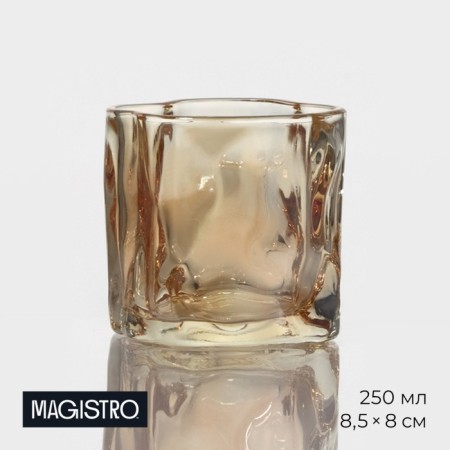 Glass glass Magistro Icebar. Gold, 250 ml, gold color