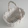 Wicker basket, willow, 22x16x11.5/25 cm, white