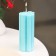 Candle-cylinder "four-leafer", 4.5x10.5 cm, turquoise, 6 hours