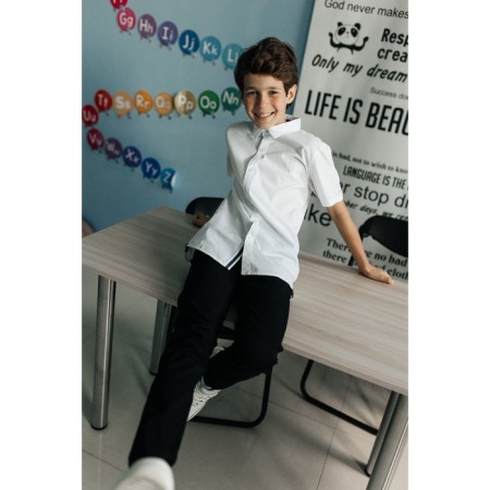 Surchachka upper for ISee boys, height 122-128 cm, white color-4