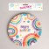 Disposable paper plate "Happy Birthday", set 6 pcs, 18 cm