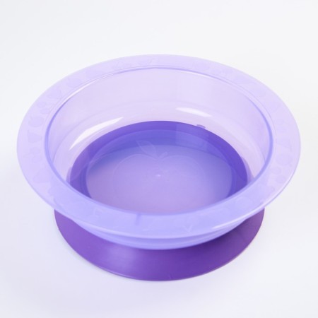 Children's bowl on the suction cup, deep, 470 ml, from 5 months., Mix color, 400 ml, 17.5x17.5x4.3