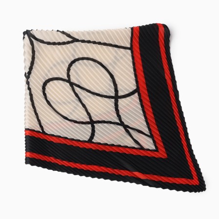 Platen women's scarf Minaku, 70*70, central black-2