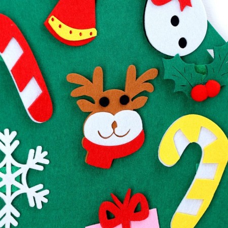 Set for creativity "Christmas tree with a golden star" Velcro decorations-5