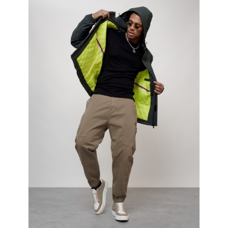Sports male jacket, size 52, dark gray color-14