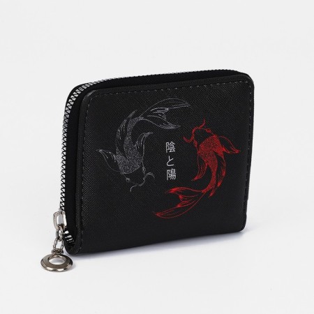 Lightning wallet, card for cards, for coins, black color