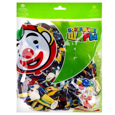 Latex ball 12 ", multicolored, set of 50 pcs.-1