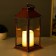 Nightlight "lantern with a candle" LED from batteries 3HAAA Red 14x14x29.5 cm Risalux