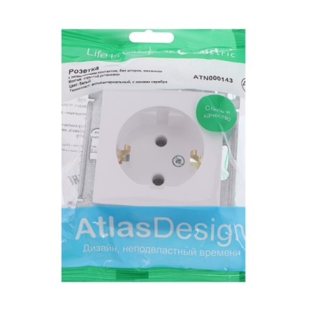 SE SE AtlasDesign, 16 A, 250 V, built -in, with salary, IP20, white, Atn000143-2