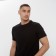 Men's T-shirt Minaku Slim Fit: Black color, rr 52