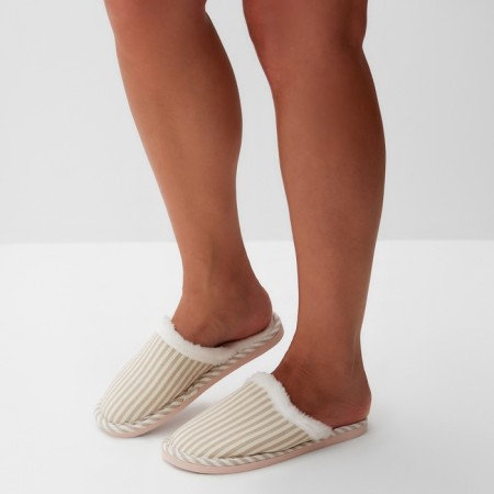 Women's slippers, size 40-41, beige-11