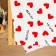 Broke for the bath "Hearts" 150x180 ± 5 cm, 100% cotton, waffle canvas, 160 g/m2