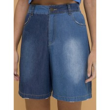 Women's shorts, size l, dark blue color