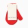 Baby mittens minku, red color, 12 cm