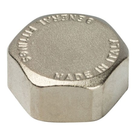 Stout SFT-0027-000034, 3/4 plug, internal threads, nickelled brass