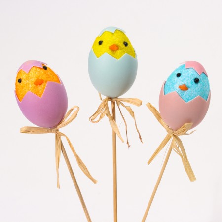 Decor for Palochk Easter "Chickens" 3pcs 4x12.5x25 cm-1